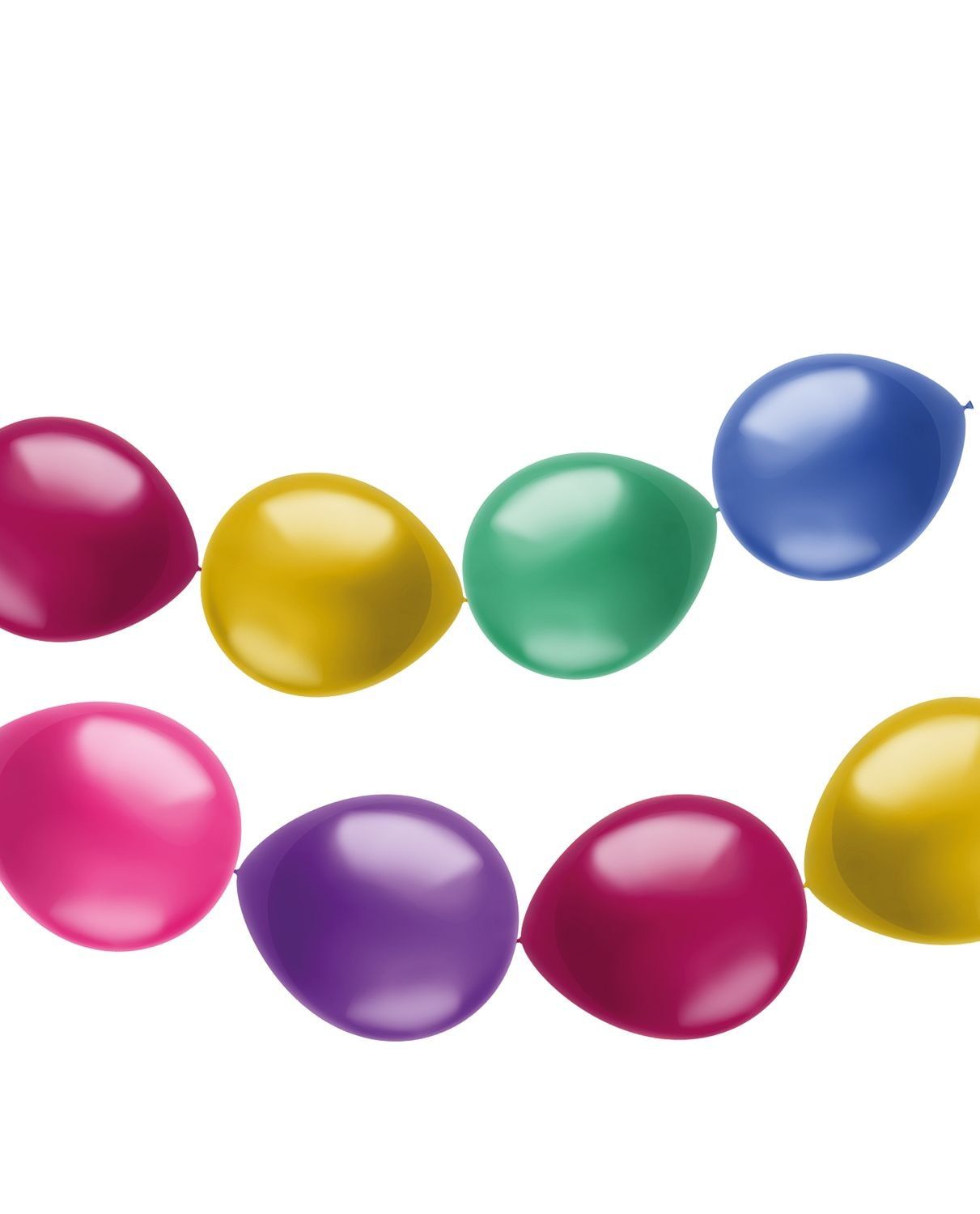 Ballonnenslinger shimmer gekleurd
