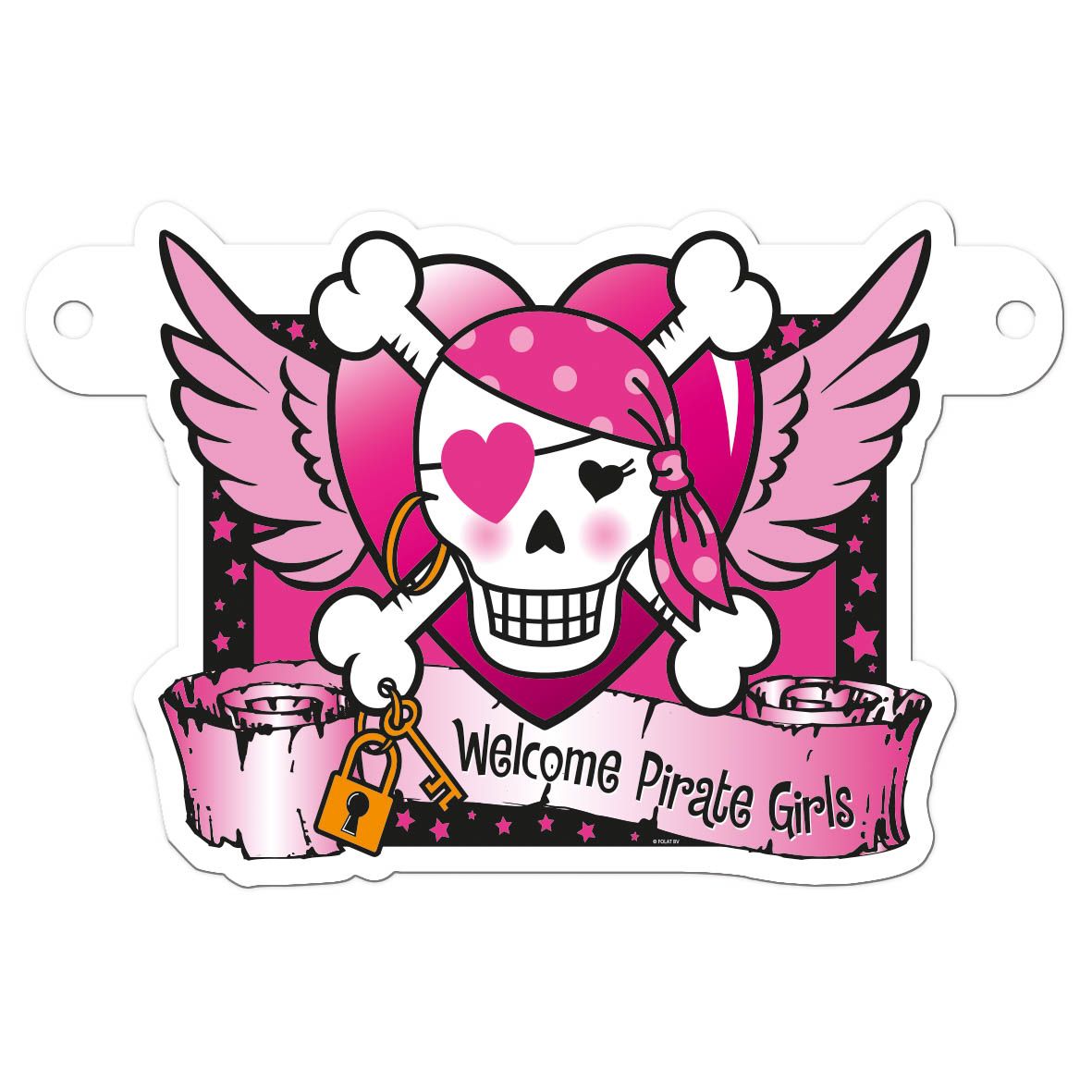 Banner Pink Pirate girl