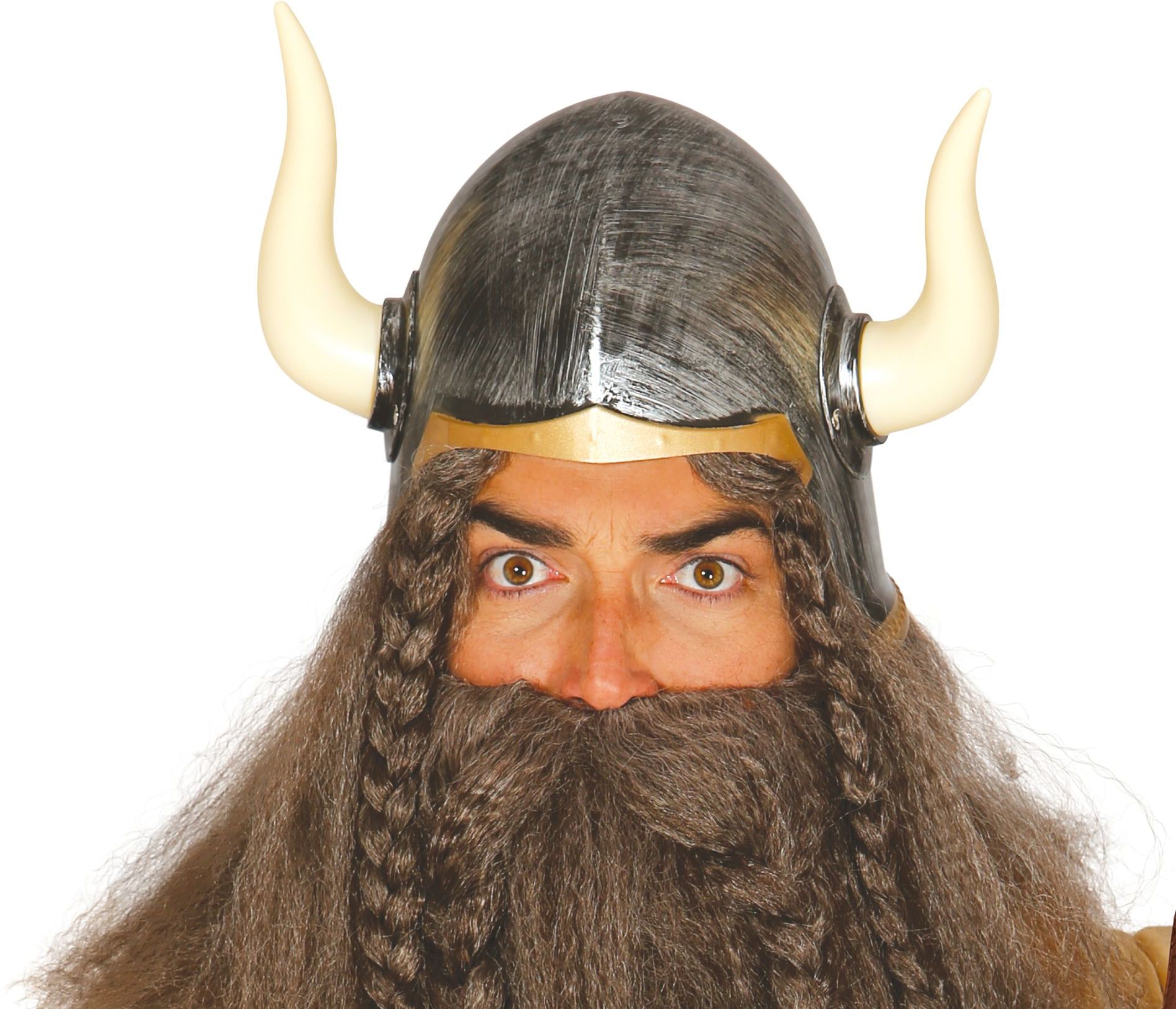 Barbaarse Viking helm met hoorns