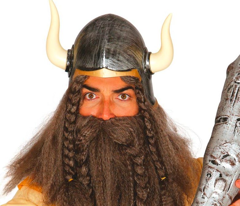 Barbaarse Viking Helm met Hoorns