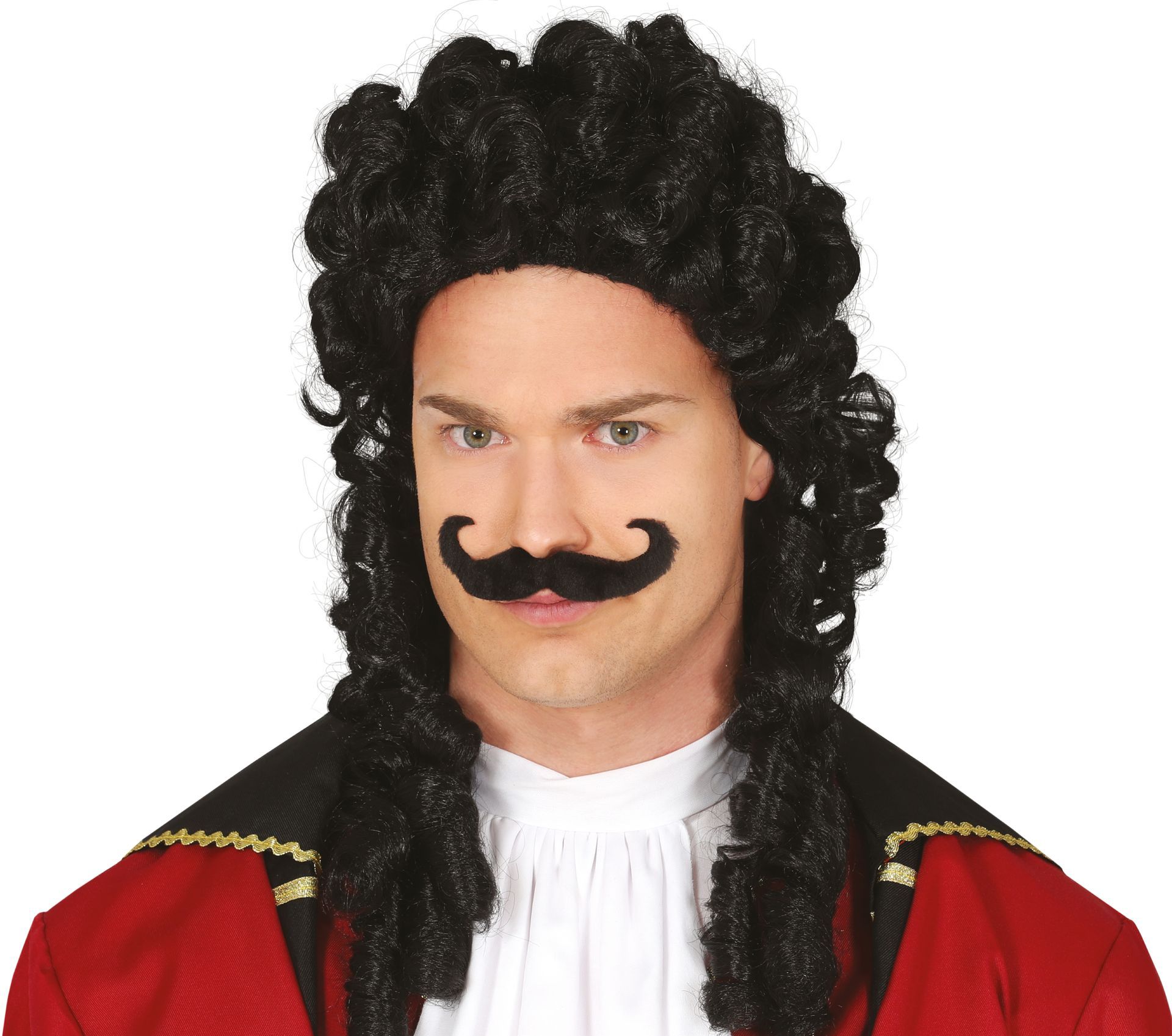 Barok Kapitein Pruik met Snor