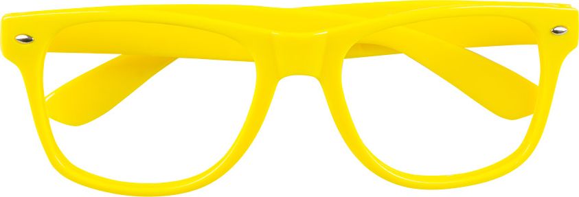 Basic feestbril neon geel
