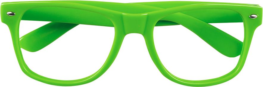 Basic feestbril neon groen