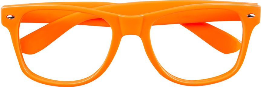 Basic feestbril neon oranje