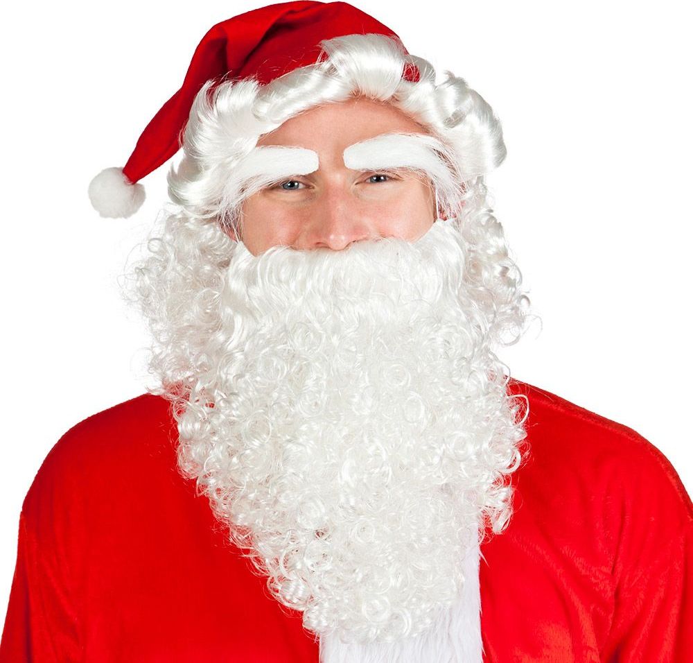 Basis Kerstman Pruikset met Muts