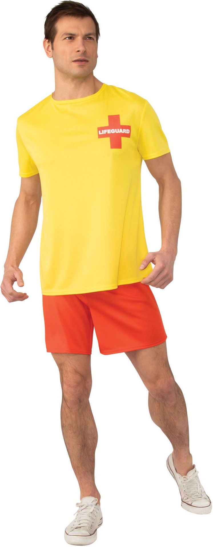 Baywatch Badmeester Outfit Geel Rood