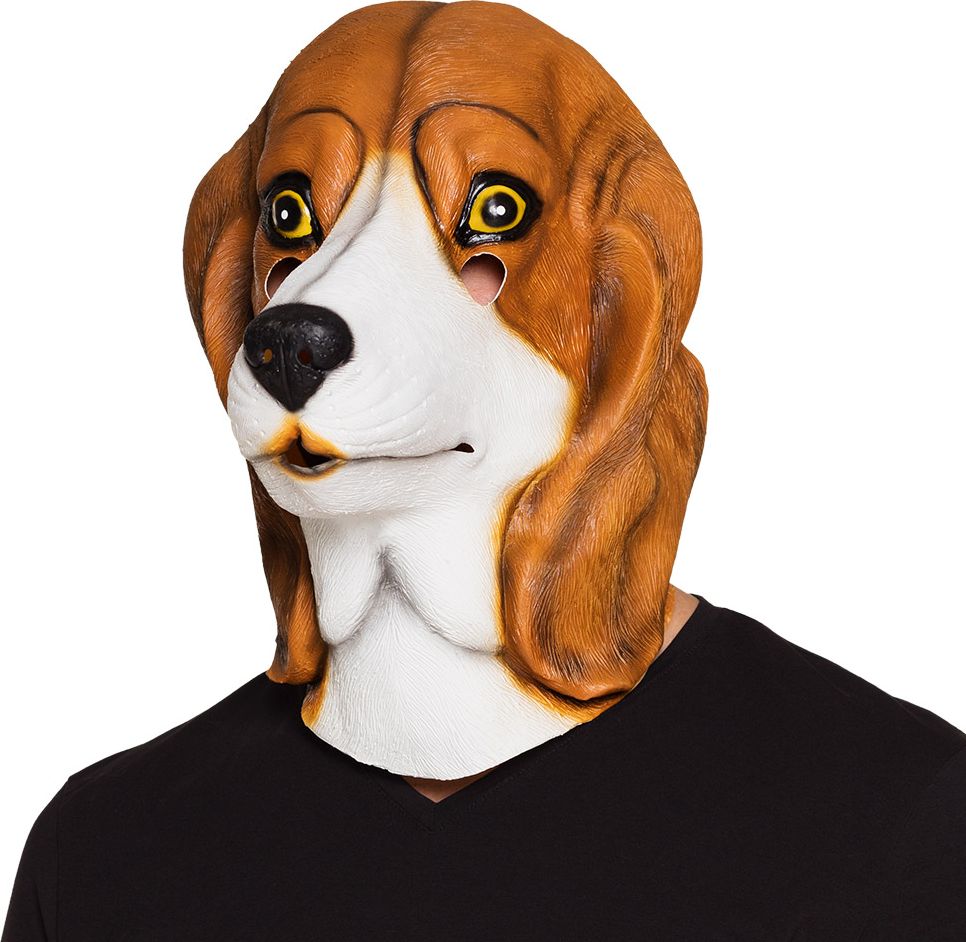 Beagle hond masker latex