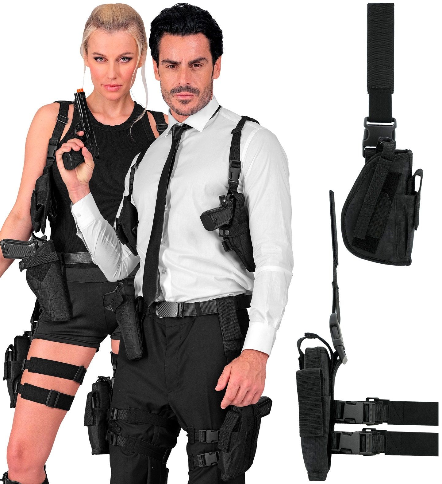 Beenholster Zwart Carnaval