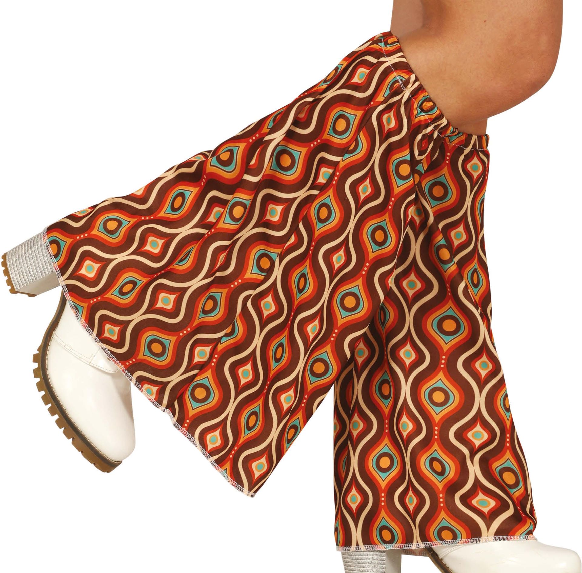 Beenwarmers 70's Volwassenen Retro Pauwenveren