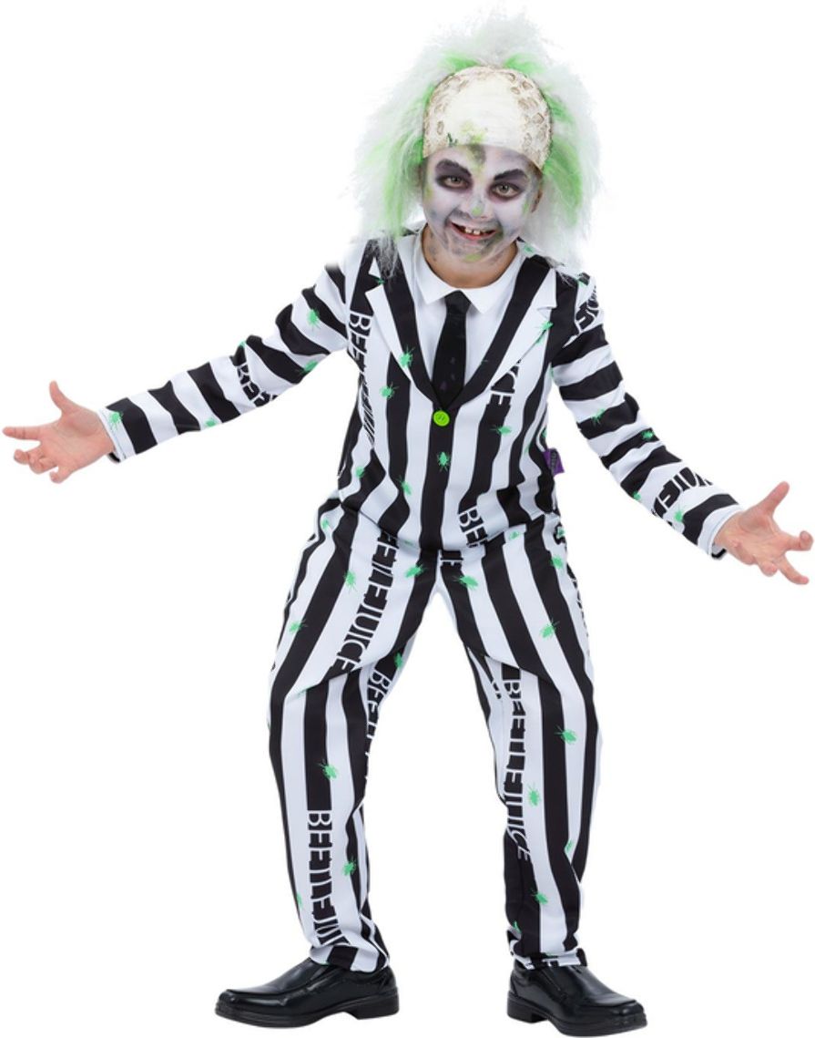 Beetlejuice Jongens Kostuum Zwart en Wit
