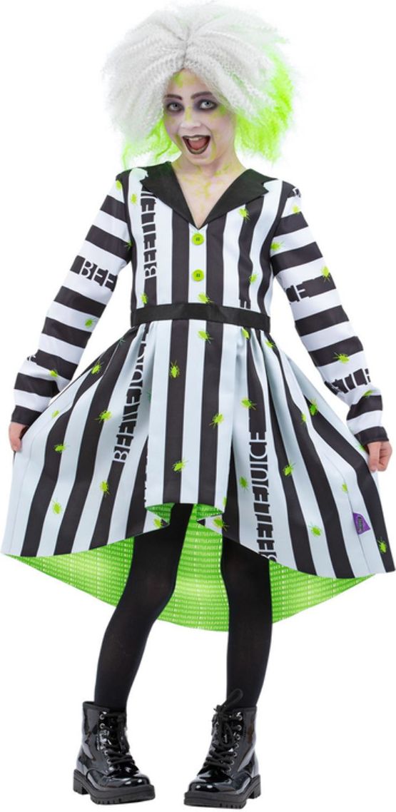 Beetlejuice Meisjes Kostuum Zwart en Wit