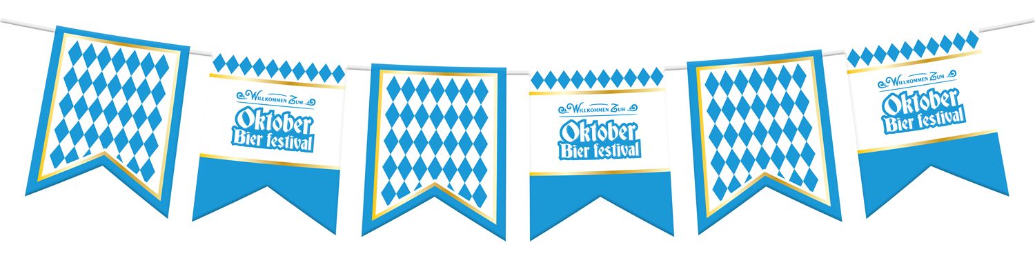 Beierse oktoberfest vlaggenlijn 10 meter