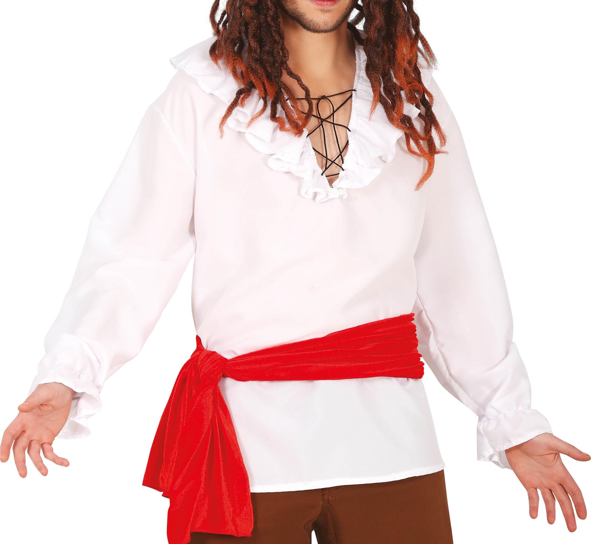 Beige Piratenhemd Heren