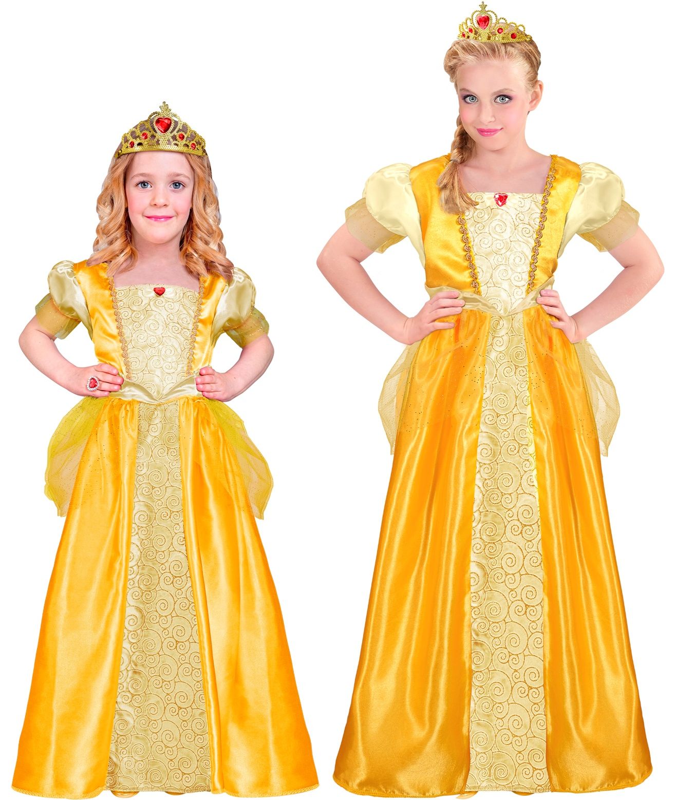 Belle prinses jurk geel meisje