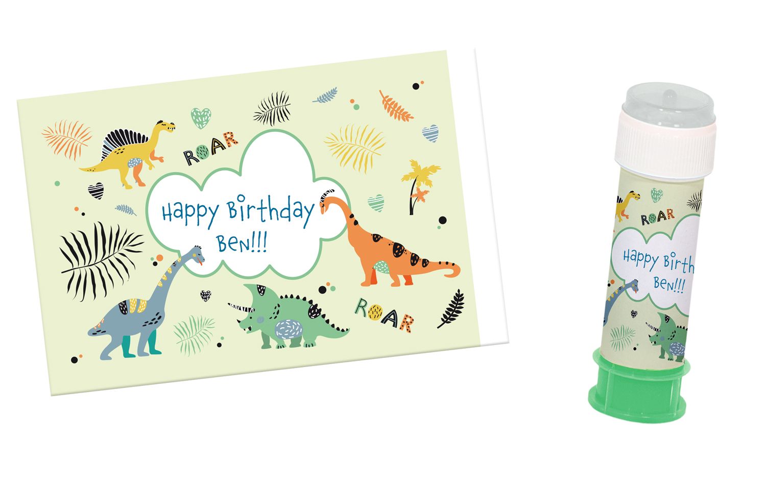 Bellenblaas Sticker Dino Roars