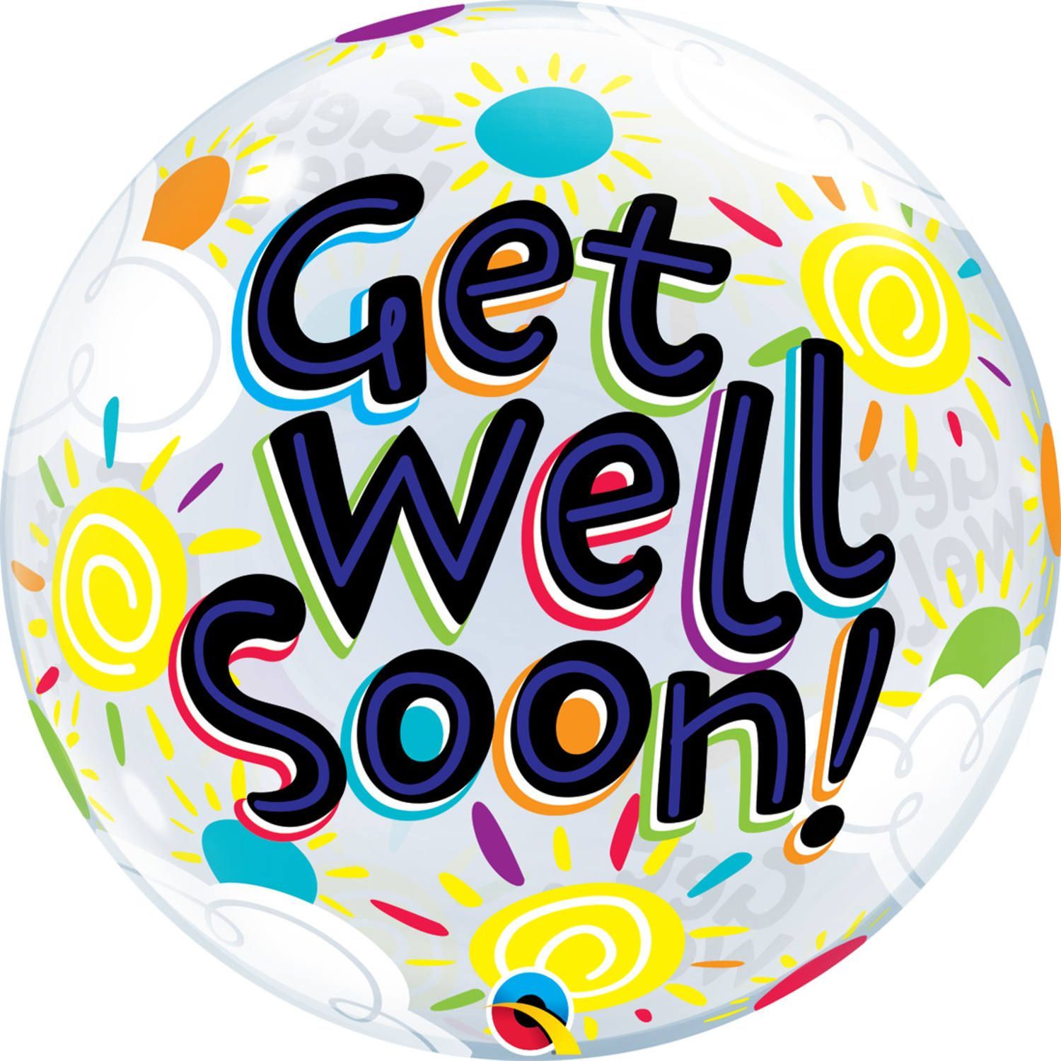 Beterschap Bubbles Ballon Get Well Soon