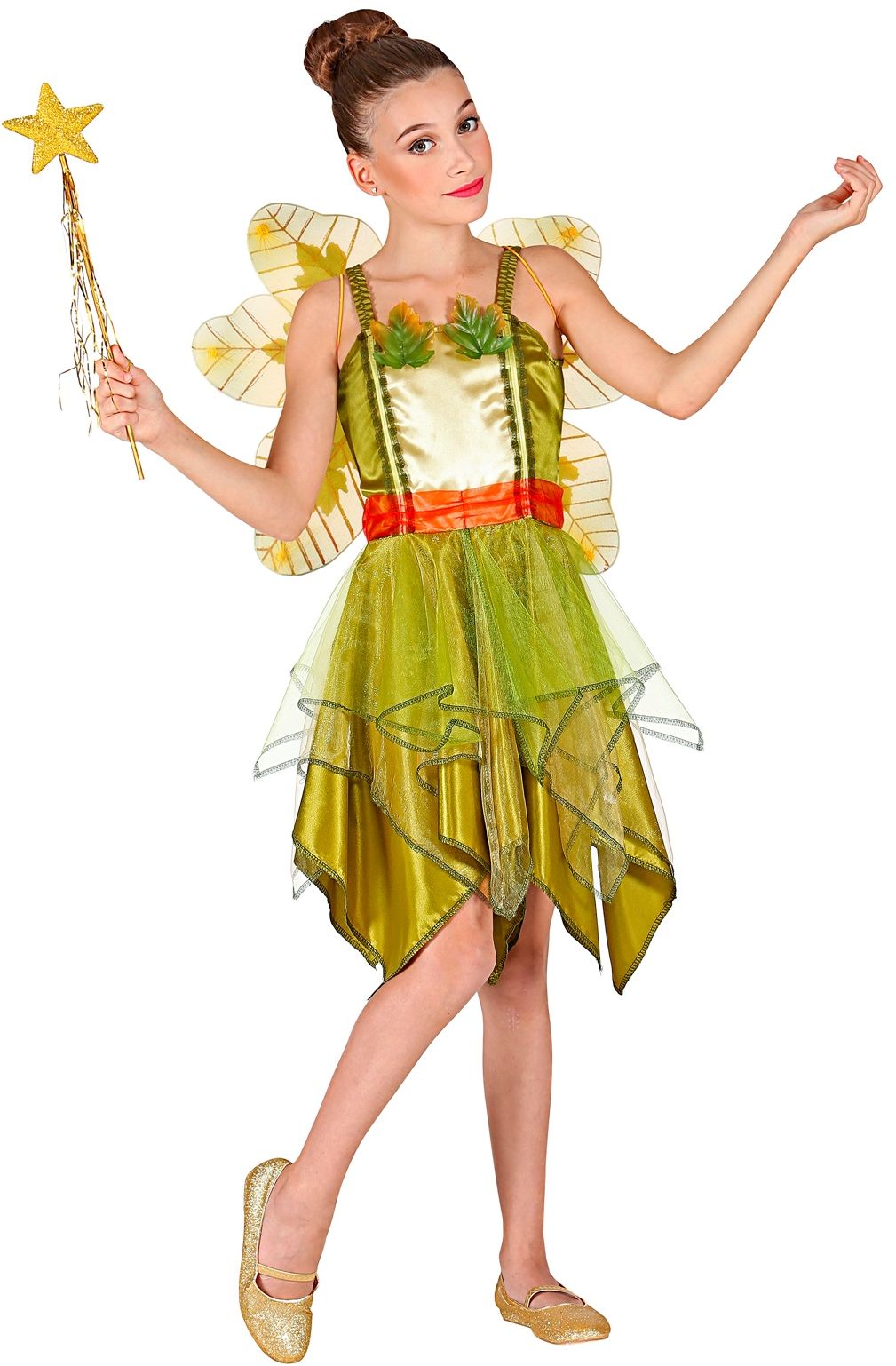 Betoverende Groene Glitter Fee Jurkje Kind