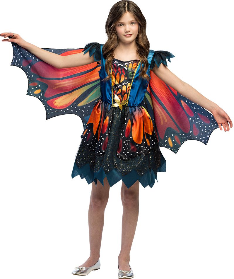 Betoverende Vlinderjurk Kind Met Kleurrijke Vleugels