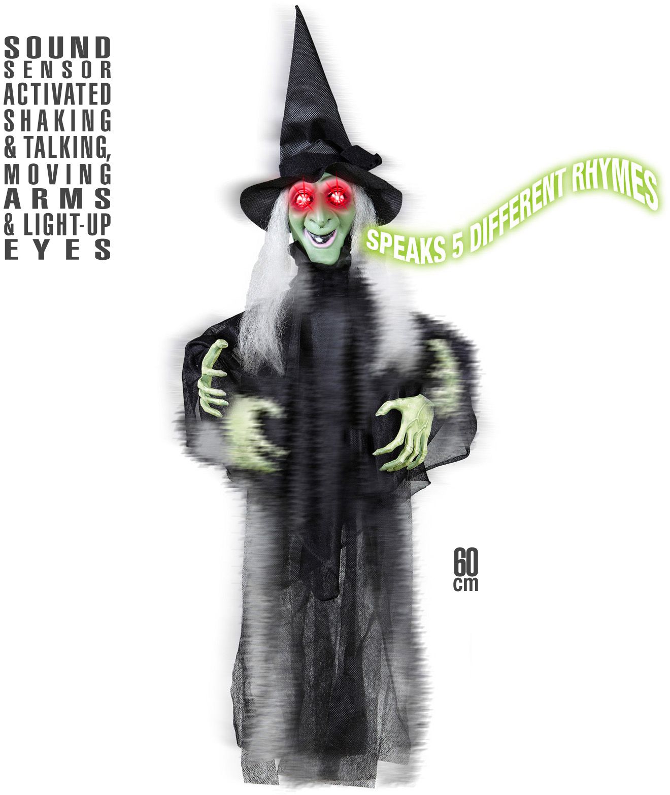 Bewegende Halloween Heks Decoratie