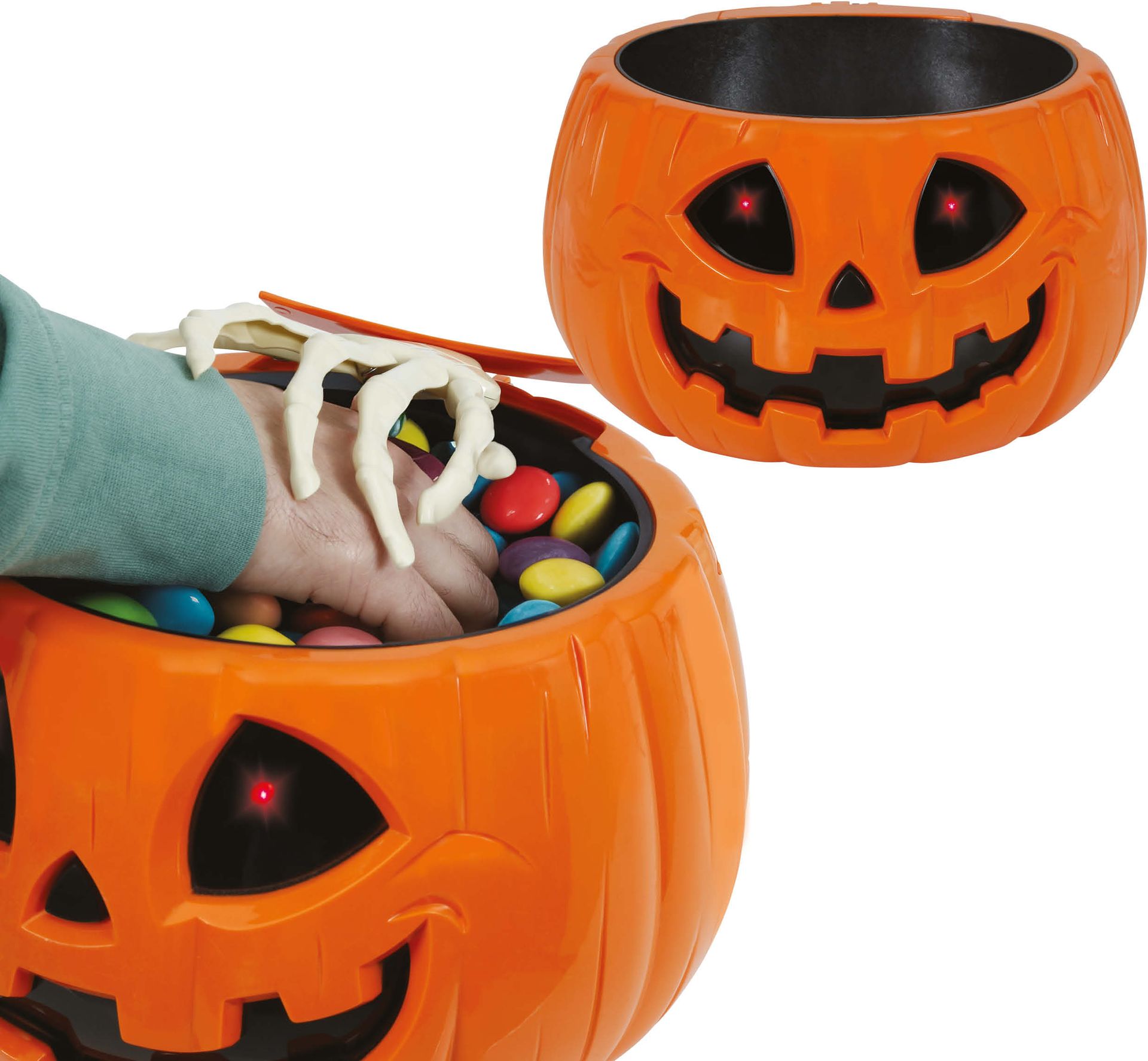 Bewegende Halloween Snoepbowl Pompoen met Licht en Geluid