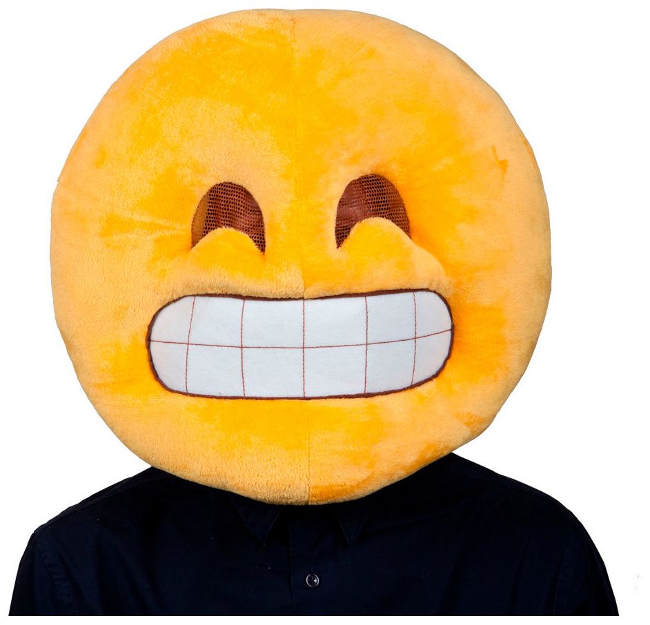 Big-smile smiley hoofd masker