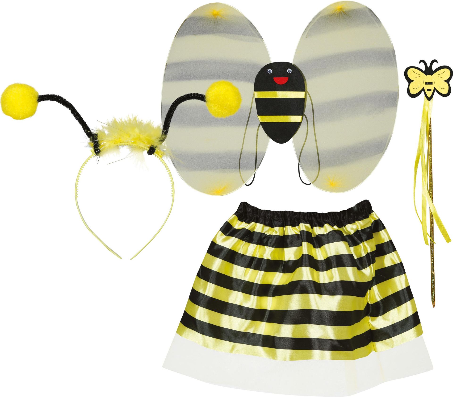 Bijen set Meisjes Kind Geel Zwart