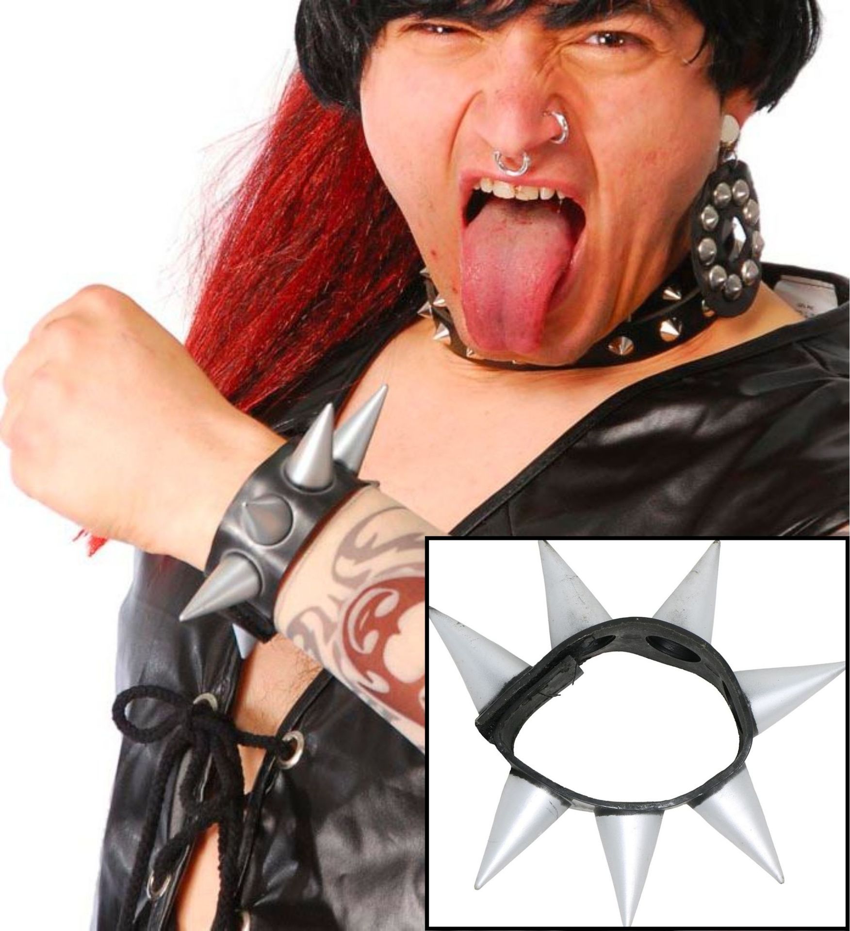 Biker Punker Armband met Spikes