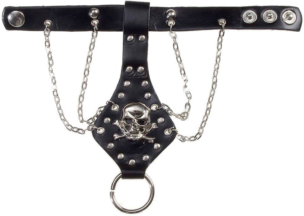 Biker Vingerhandschoen met Kettingen