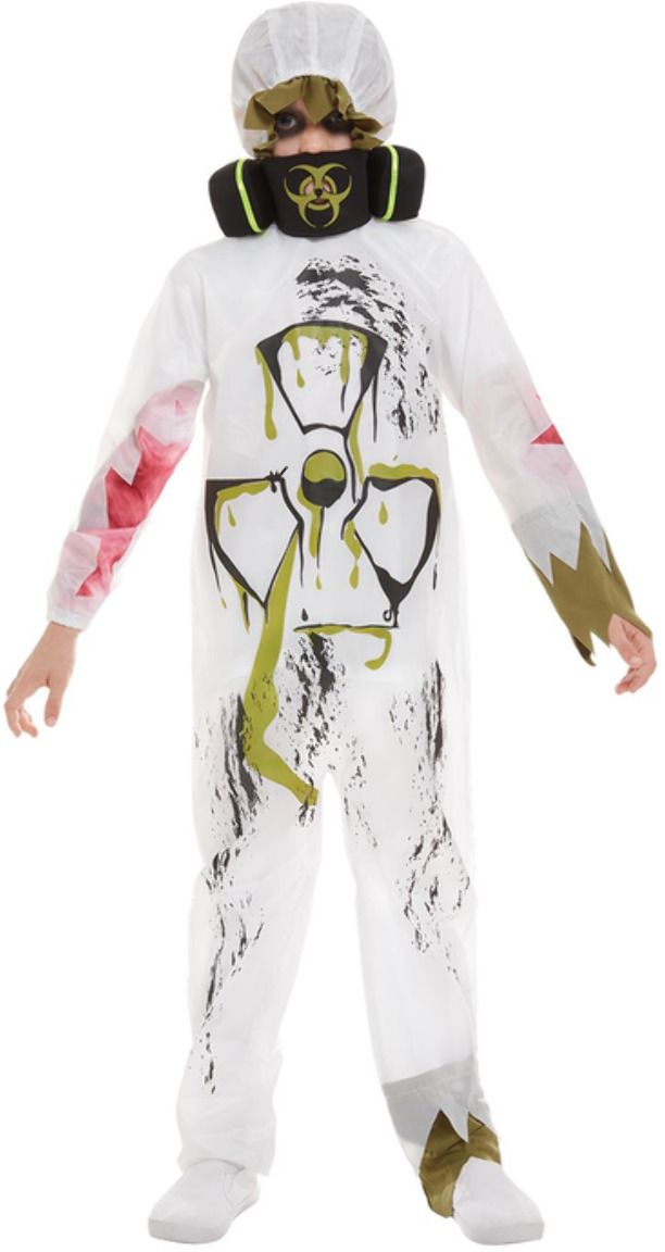 Biohazard Wit Jongens Kostuum