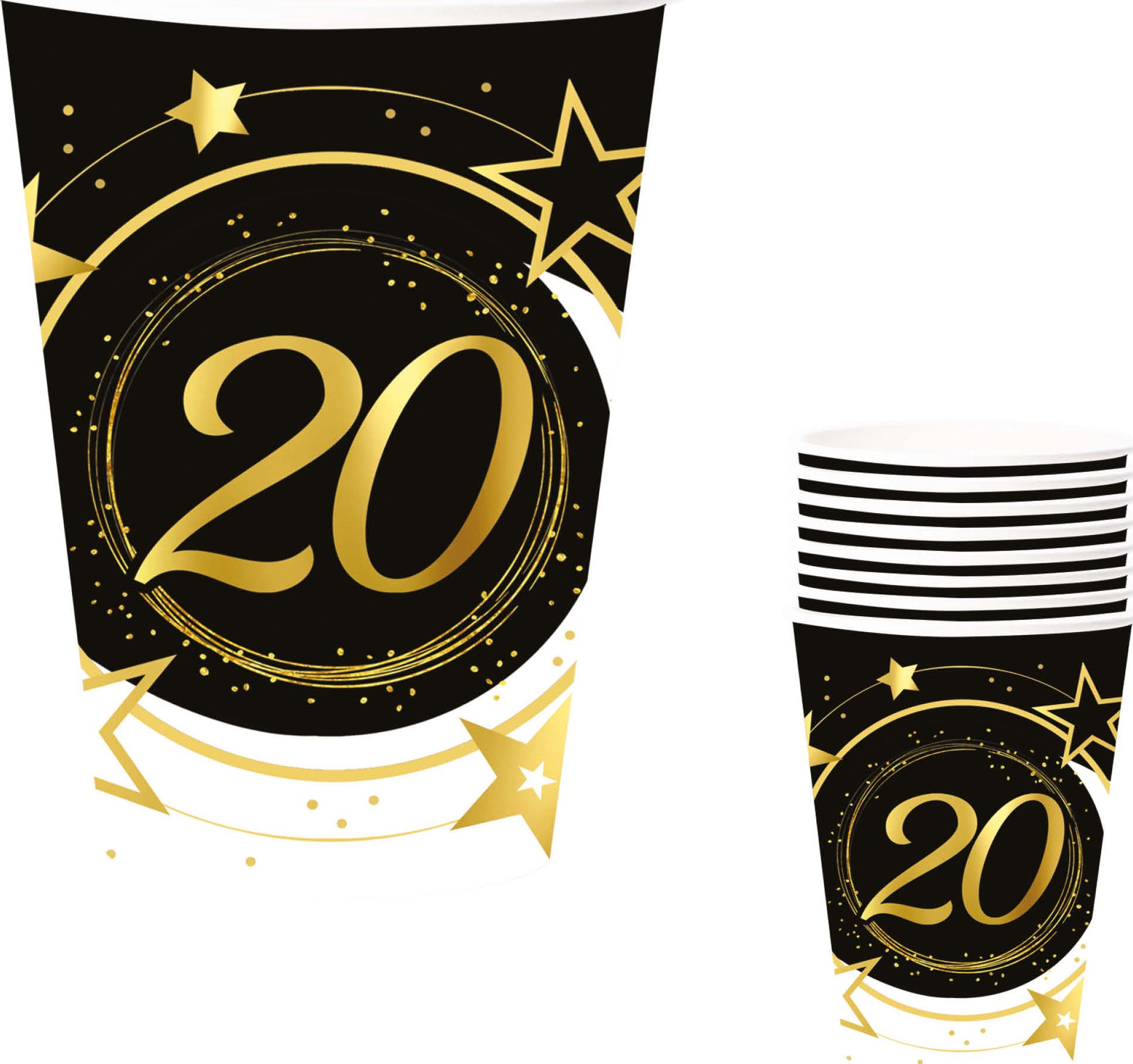Black Gold 20 Jaar Verjaardag Partybekers