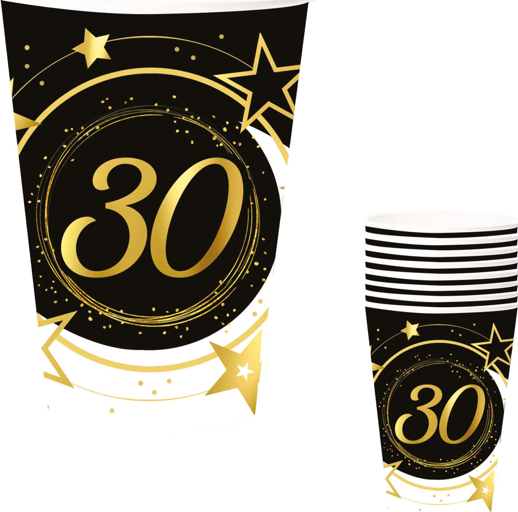 Black Gold 30 Jaar Verjaardag Partybekers