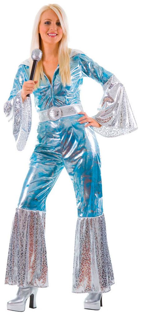 Blauw Abba Kostuum