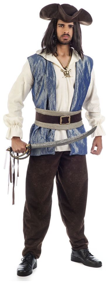 Blauw Jack Sparrow Kostuum
