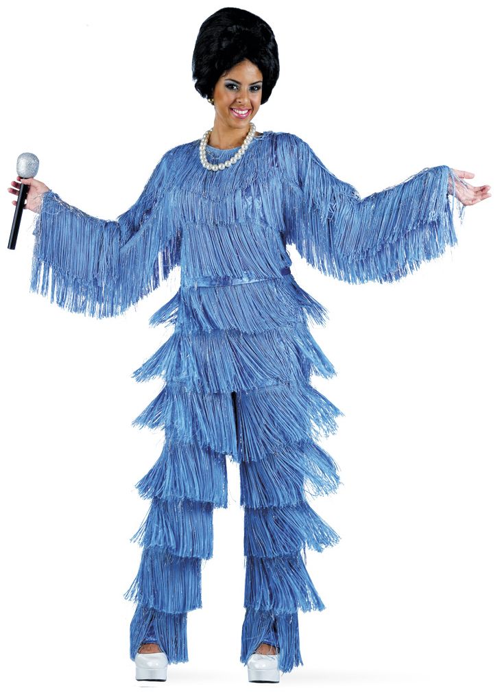 Blauw Jaren 70's Popster Kostuum