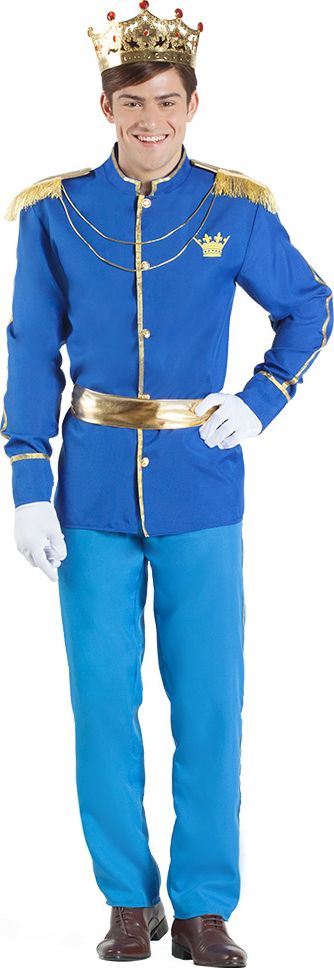 Blauw Koninklijk Prinsen Kostuum Heren