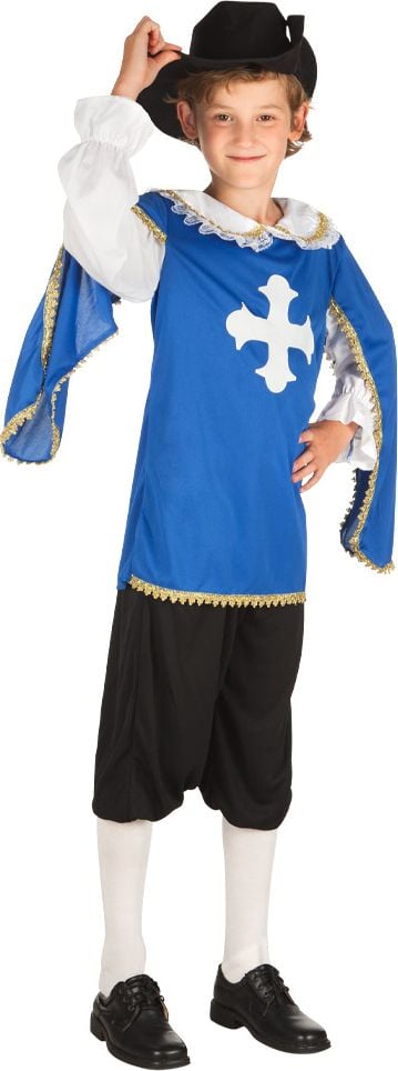 Blauw musketier kostuum kind