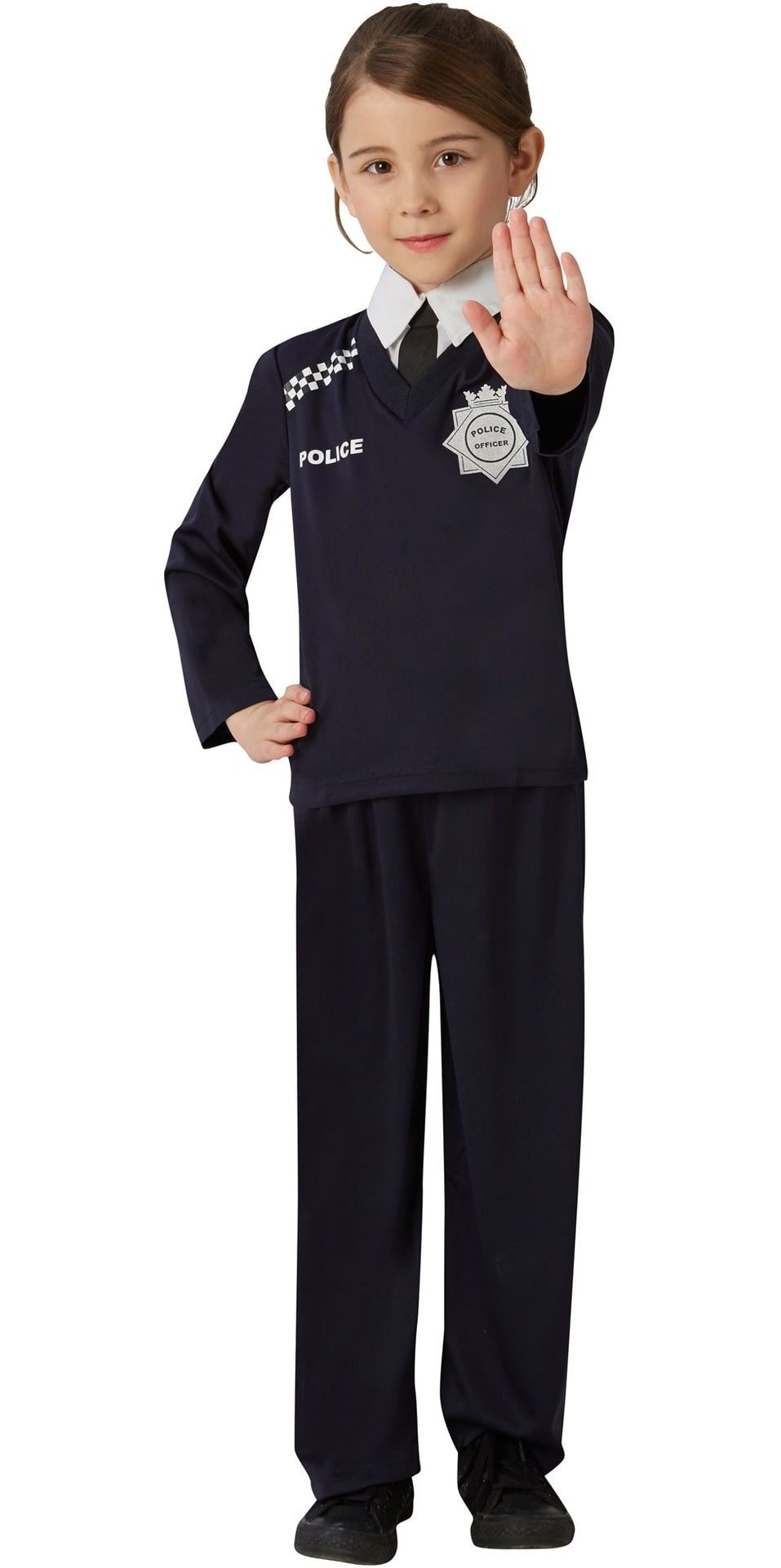 Blauw Politie Agent Kostuum Kinderen