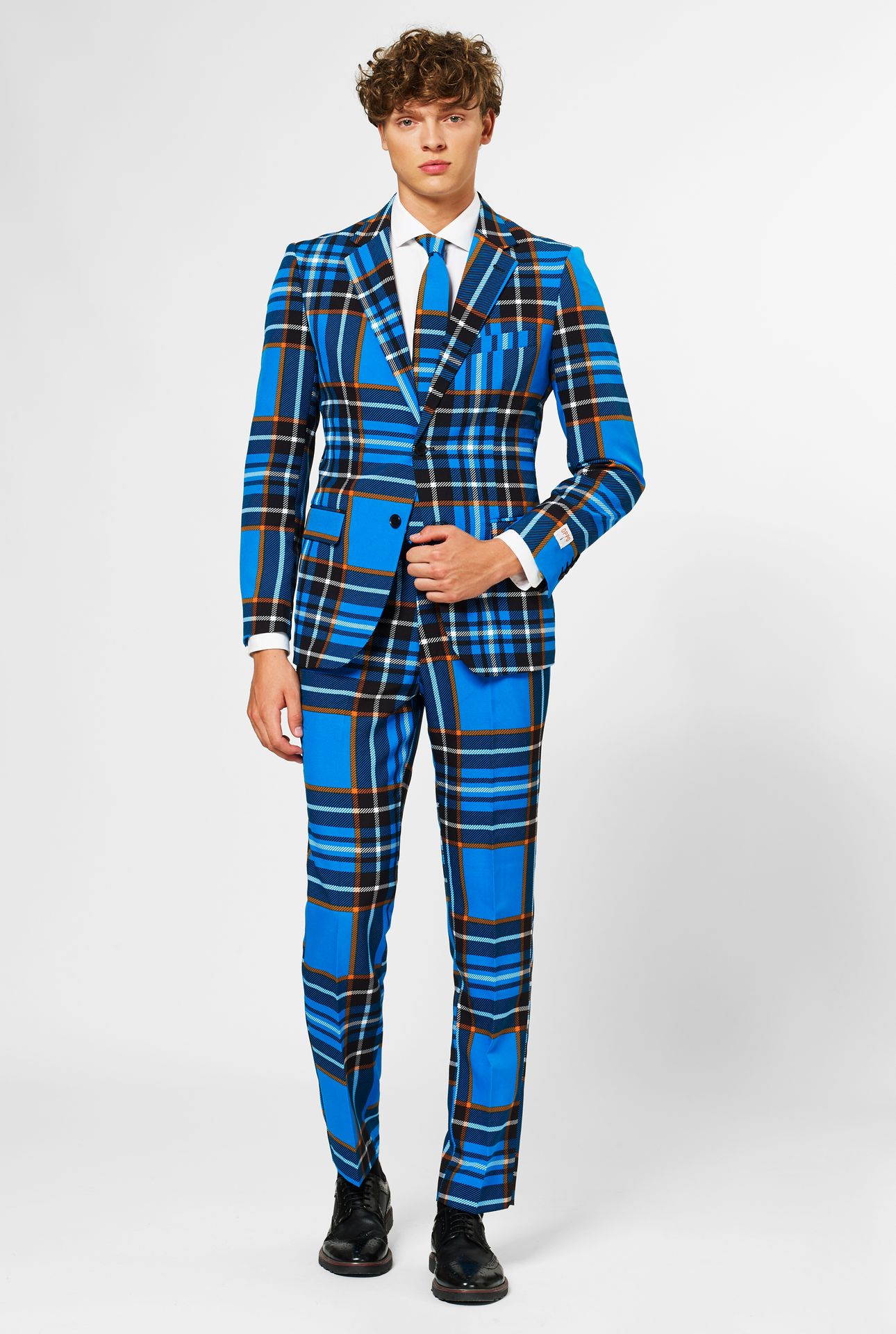 Blauw Tartan Opposuits Kostuum