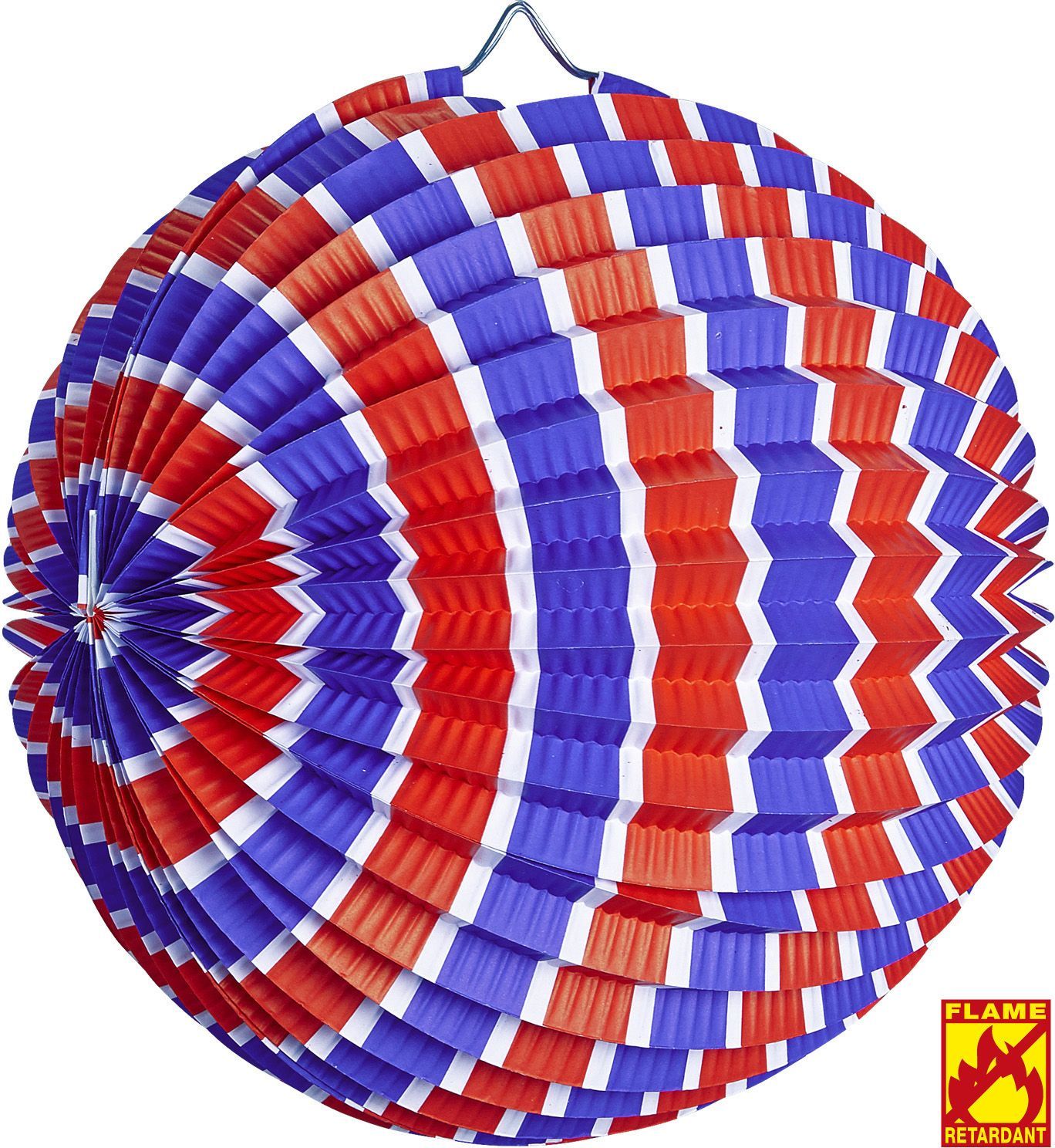 Blauw Wit Rood Gestreepte Papieren Bal