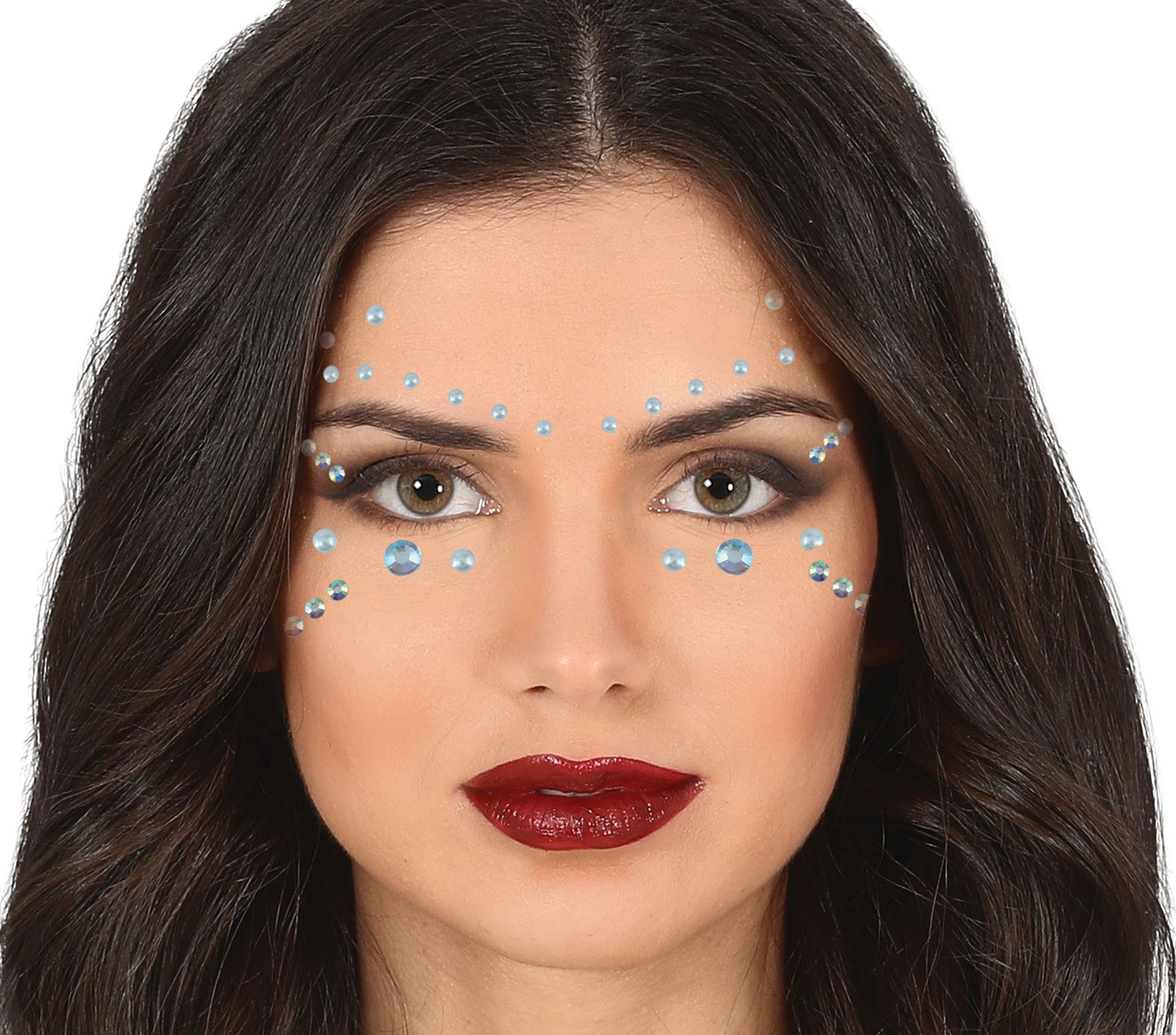 Blauw Zilveren Gezichtsjuwelen