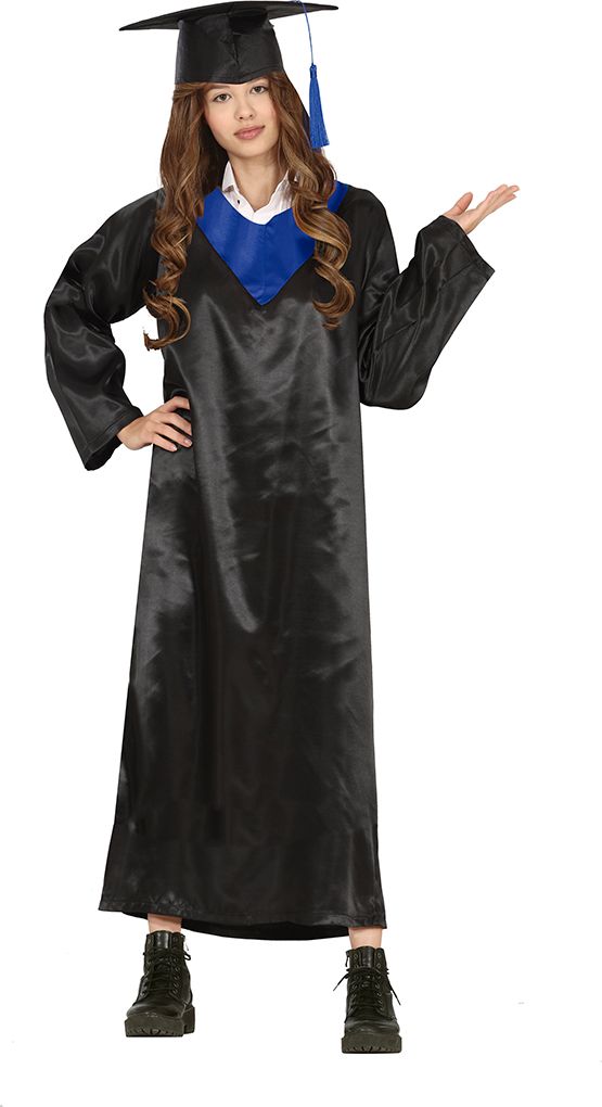Blauw Zwart Afgestudeerd Kostuum Meisjes 14-16 Jaar