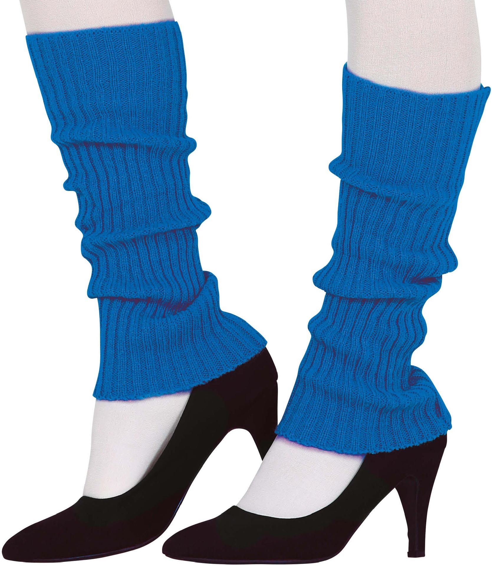 Blauwe 80's Beenwarmers Retro