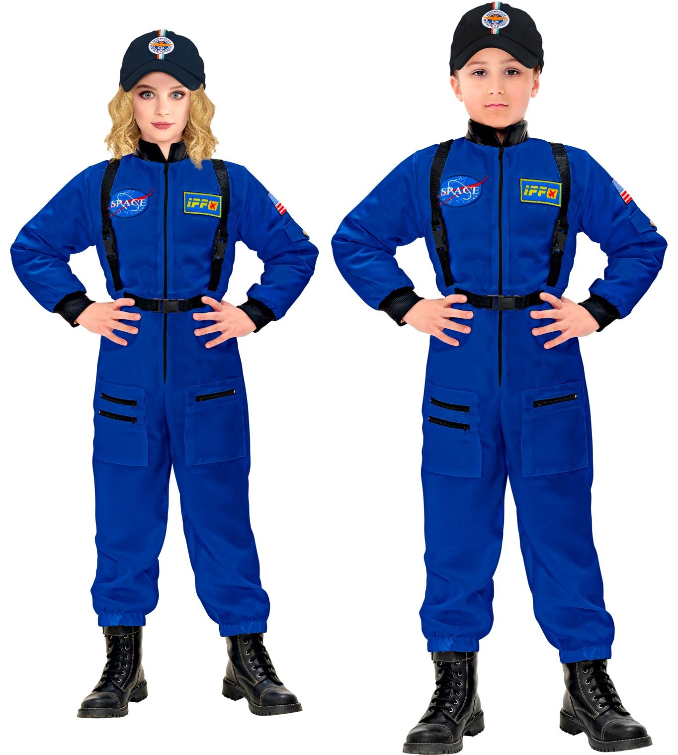 Blauwe astronaut kostuum kind