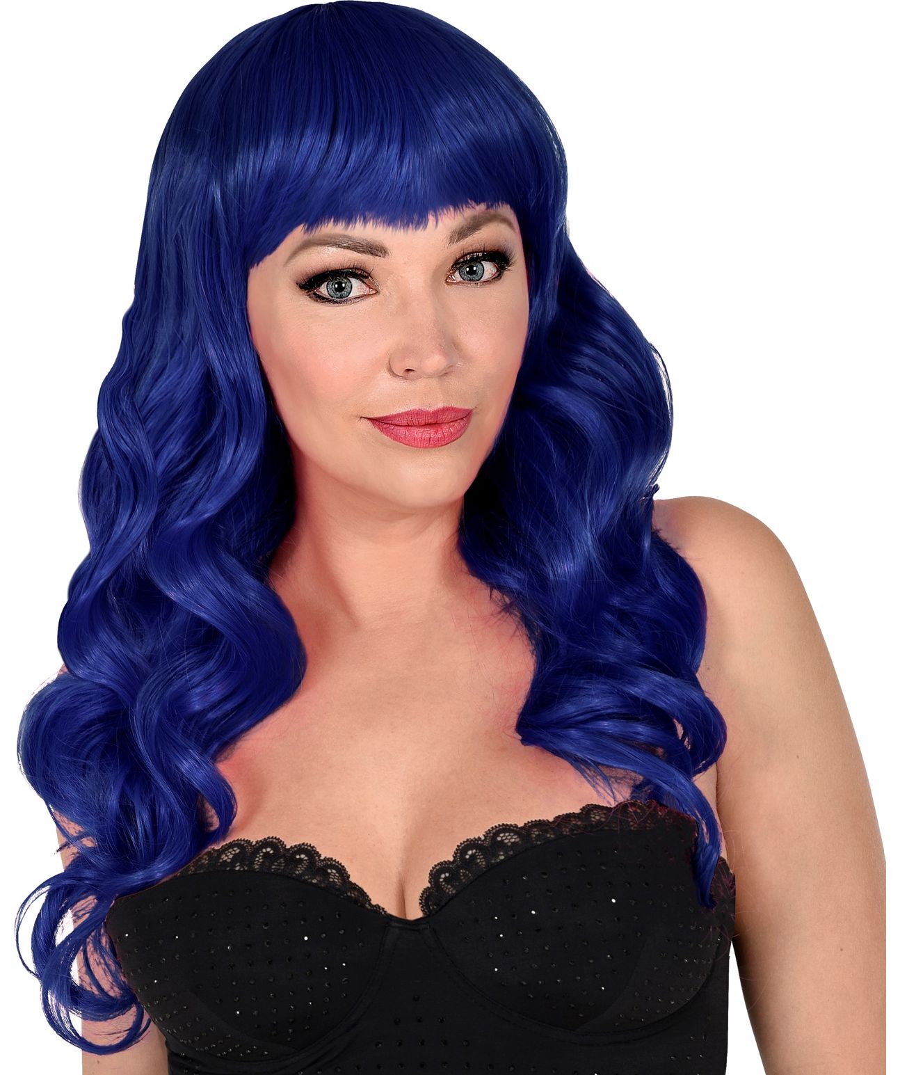 Blauwe Bella Pruik Dames