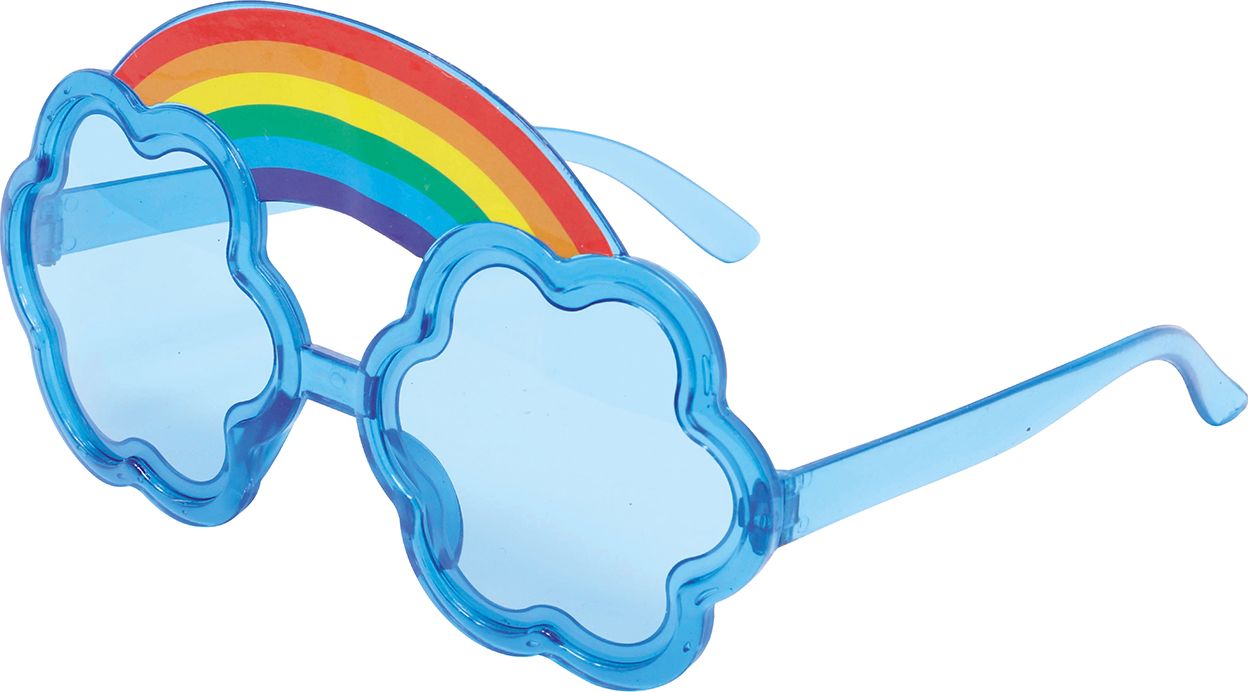 Blauwe Bril met Regenboog