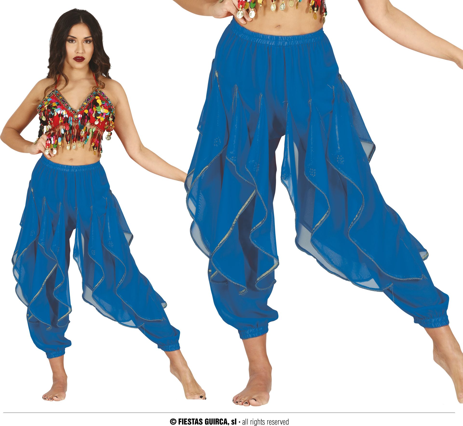 Blauwe Buikdansbroek Desert Princes