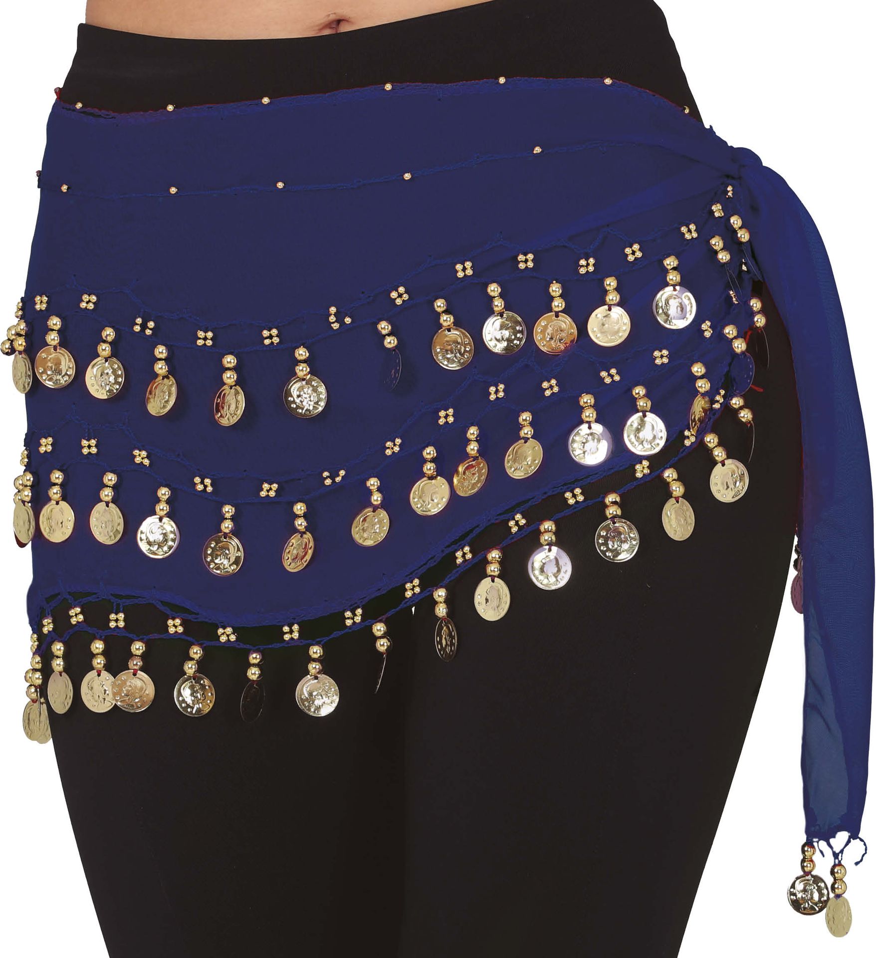 Blauwe Buikdanseressen Rok met Munten Dames