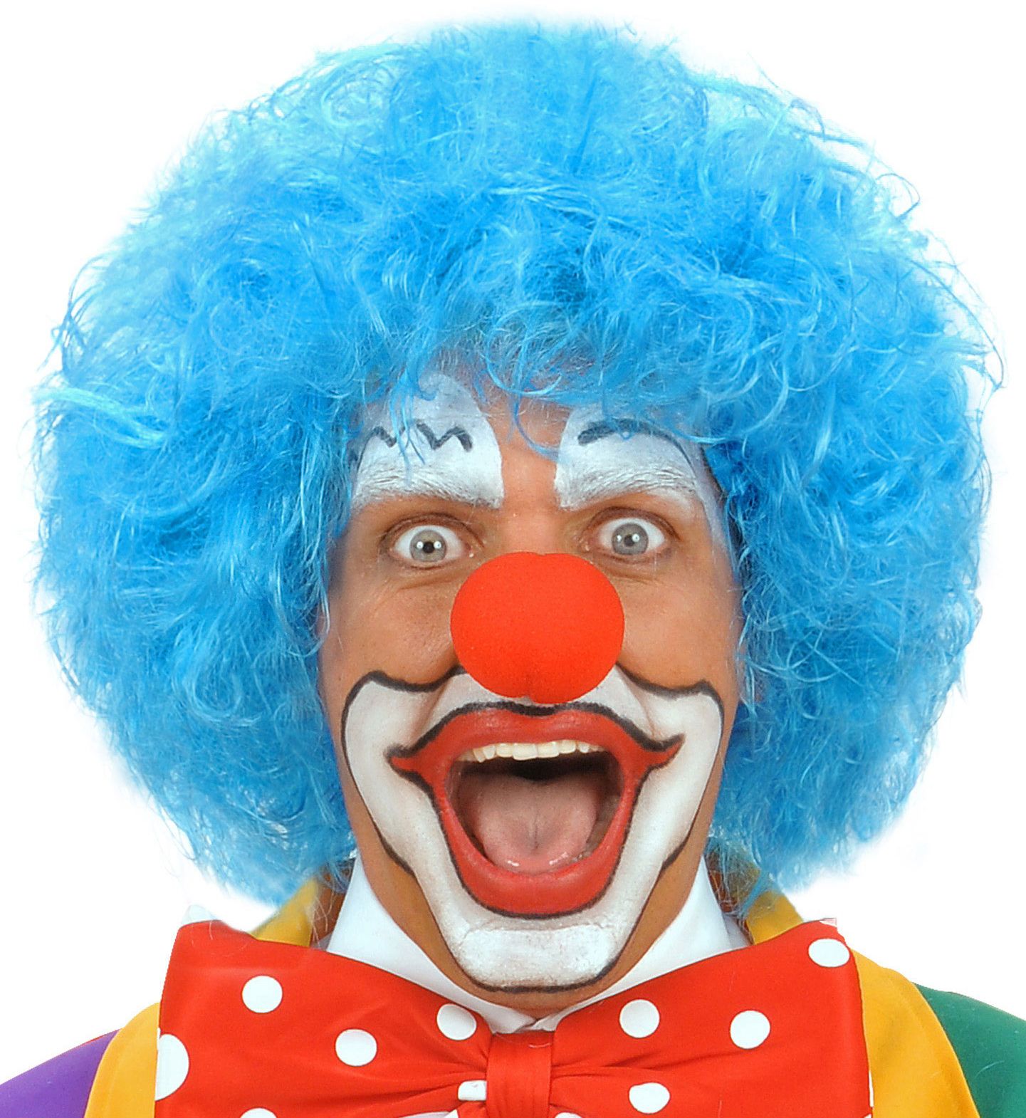 Blauwe Clown Pruik