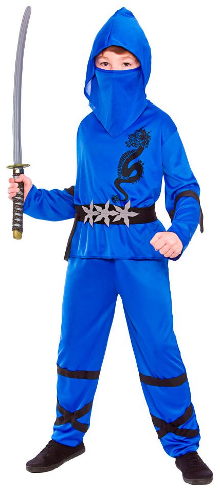 Blauwe draken ninja kind