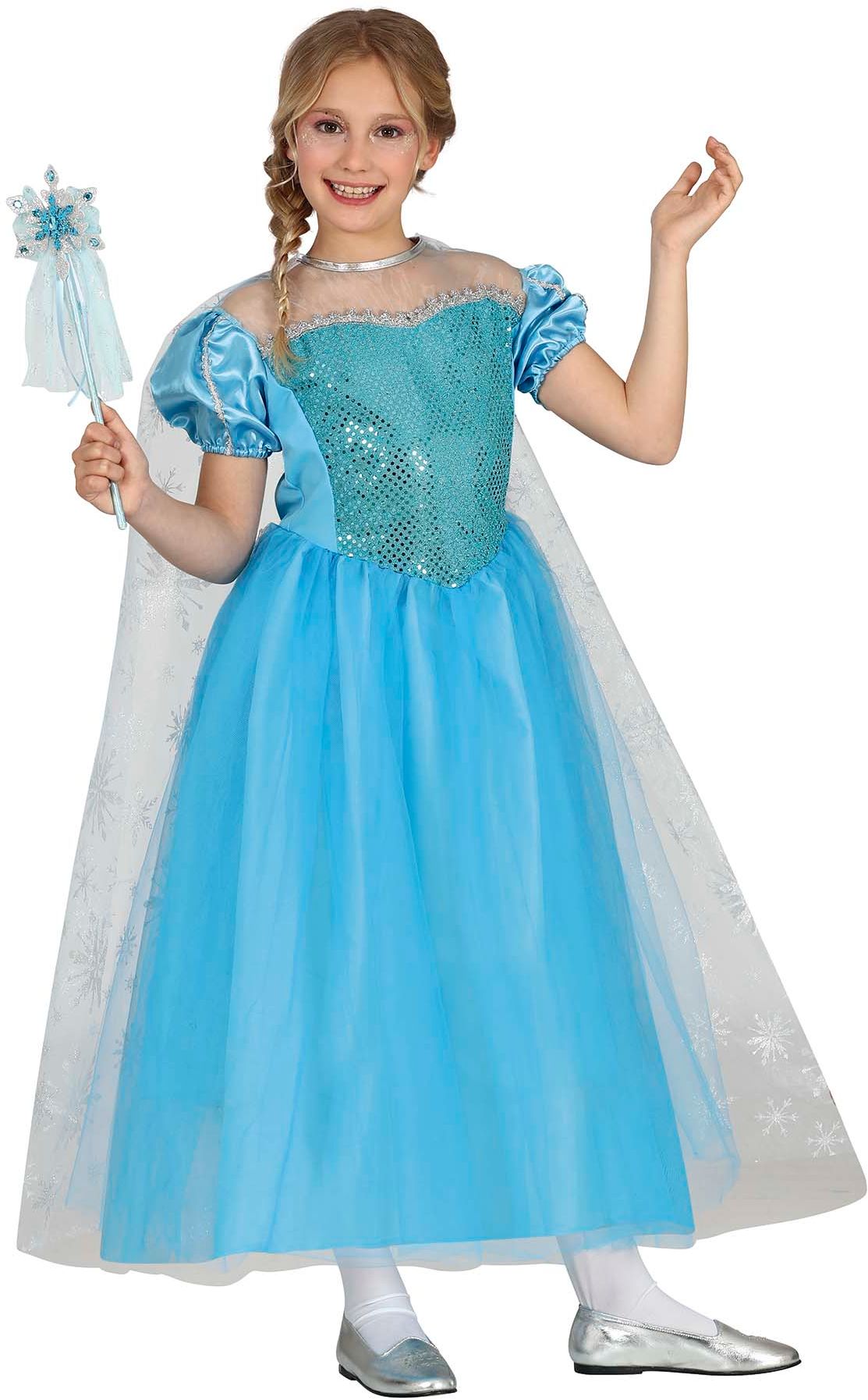 Blauwe frozen Elsa jurk meisje